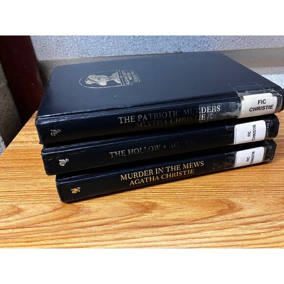 Agatha Christie Mystery Collection Lot of 3 Hardcovers Ex-Library Leatherette - Picture 2 of 16